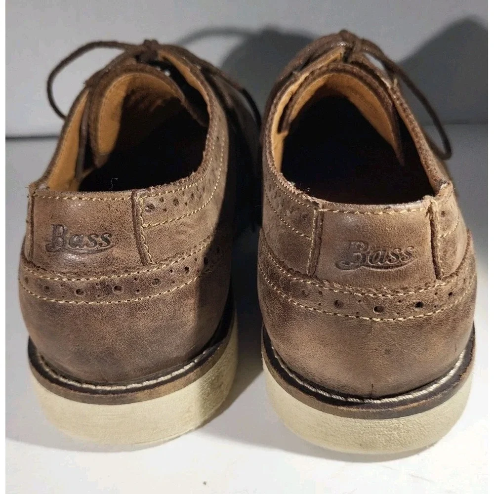 G.H. Bass & Co. Brown Wingtip Brogue Lace-Up Oxfords